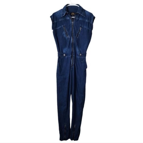 VIVIENNE WESTWOOD Anglomania x VINTAGE Climate Revolution Denim Jumpsuit xs - Picture 3 of 15